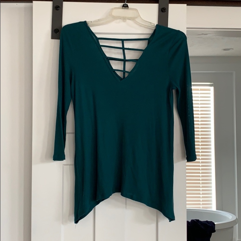 Strappy long sleeve tee